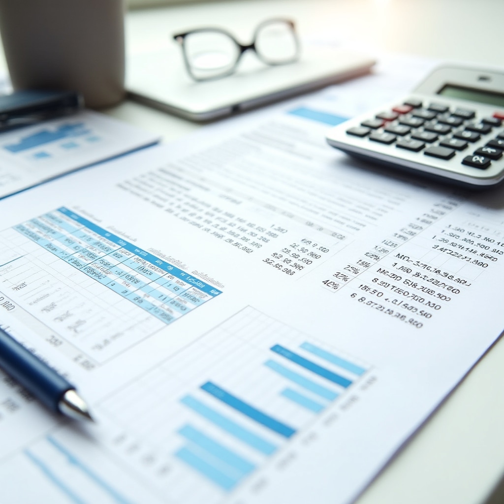 Documentos de planificación financiera y calculadora