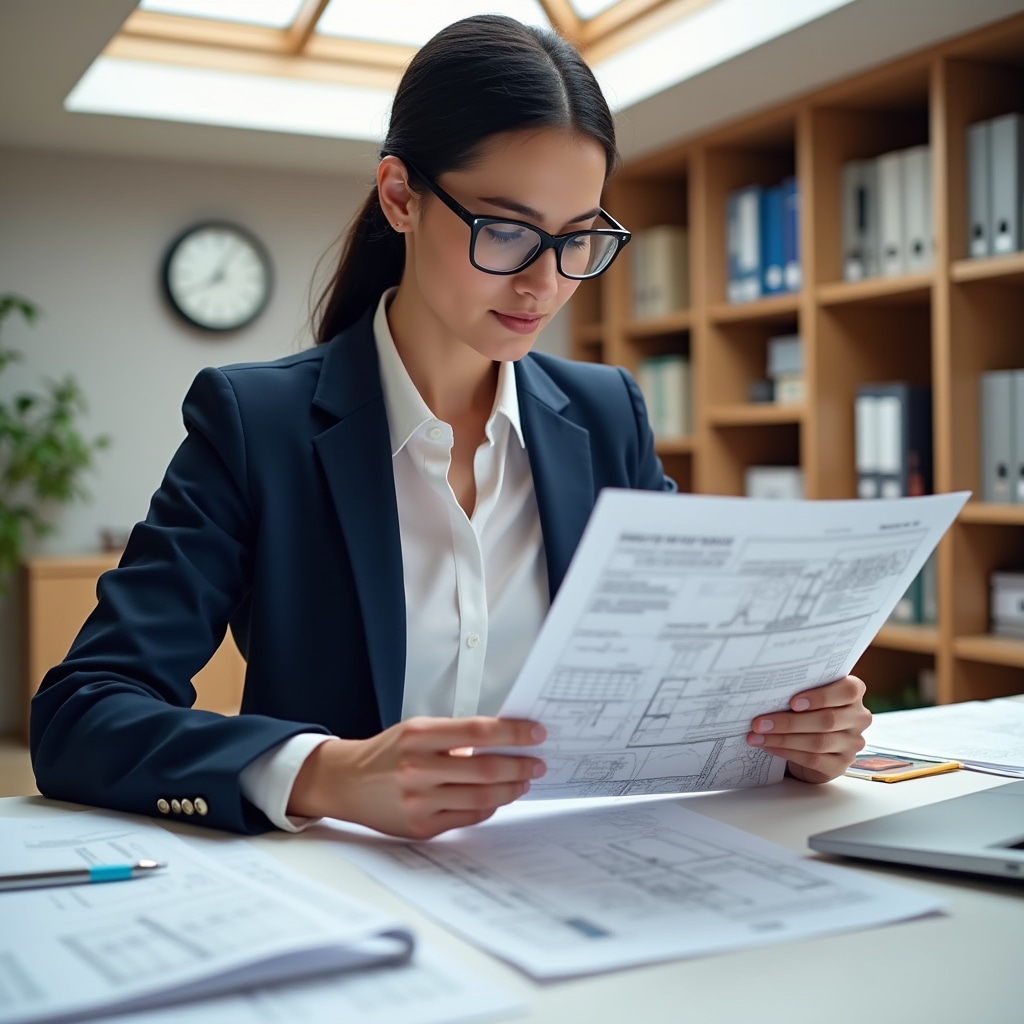 Professional reviewing building warranty documents